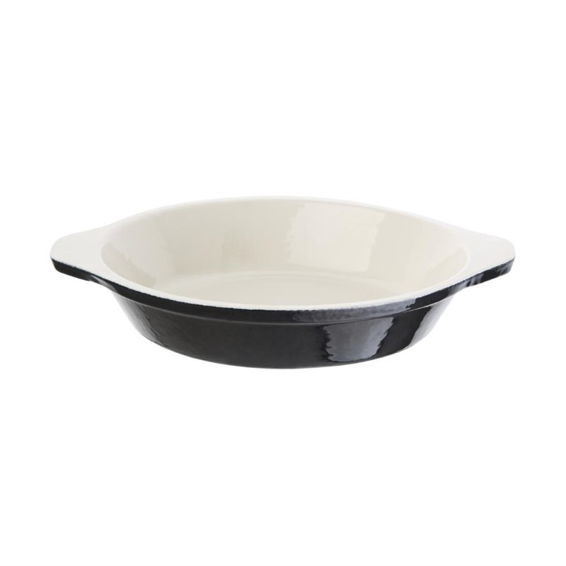 Ovenschaal rond zwart 750 ml - Vogue - Fourniresto