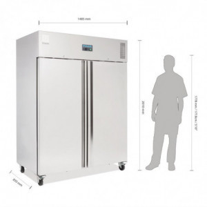 Refrigerated Cabinet 2 Doors 1300L - Positive - Polar