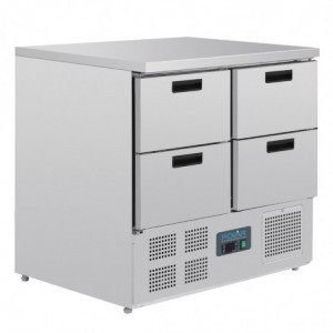 Compacte koelwerkbank met 4 laden 240L - Polar - Fourniresto