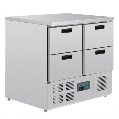 Kompakter Kühltisch mit 4 Schubladen 240L - Polar - Fourniresto