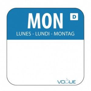 Soluble Labels for Food "Monday" - Box of 1000 - Vogue