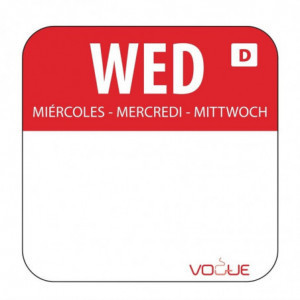 Soluble Labels For Food "Wednesday" - Box of 1000 - Vogue
