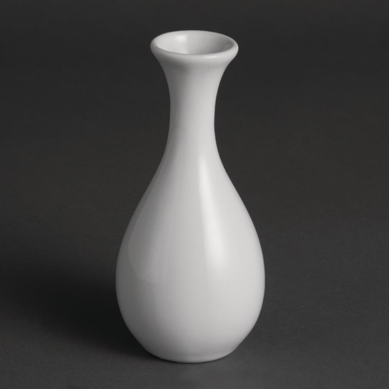 White bottle vase 125mm - Set of 12 - Olympia - Fourniresto