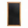 Krijtbord wand lang teakhouten afwerking 1200 x 560mm - Securit - Fourniresto