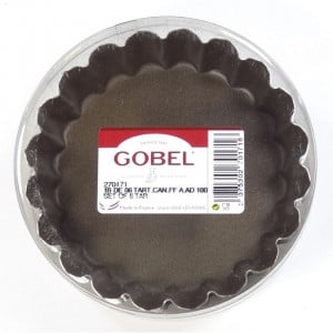 Runde geriffelte Tartelette-Form - Ø 100 mm - Set mit 6 - TELLIER