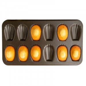 12-Madeleine Steel Non-Stick Baking Pan - 395 x 200 mm - TELLIER