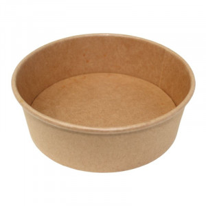 Kraft Salad Bowl with PET Lid - 1300 ml - Pack of 300