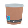 Recyclable cardboard cup Kraft color White interior - 10 cl