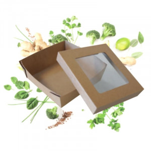 Boîte Repas à Fenêtre 120 x 120 - Ecoresponsable - Lot de 25