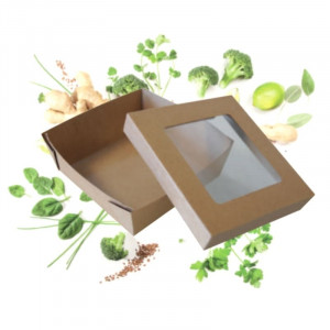 Lunchbox met venster 140 x 140 - Milieuvriendelijk - Set van 25