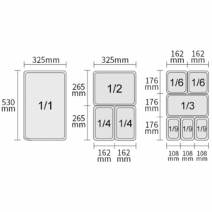 Bain Marie GN-Behälter 2/3 - 18 L - T 200 mm