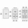 Bac Gastronorme Polypropylène GN 1/1 Gradué - 28 L - P 200 mm