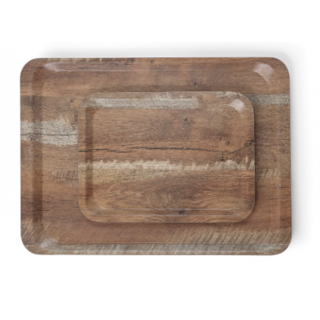 Melamine Printed Wood Service Tray - 530 x 370 mm