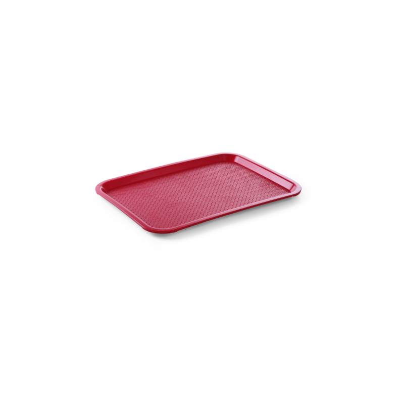 Rechthoekig fastfood dienblad rood - 415 x 305 mm