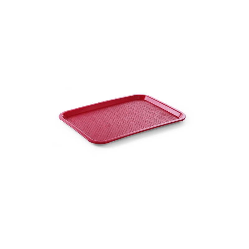 Rechthoekig dienblad voor fastfood - Klein model 265 x 345 mm - Rood