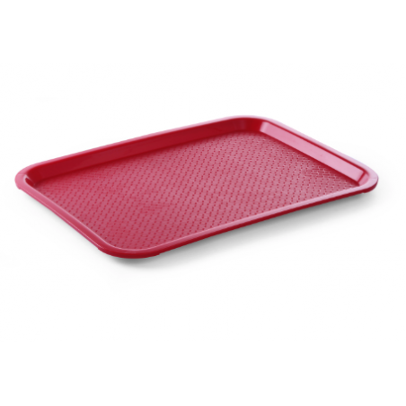 Rechteckiges Tablett Fast Food - Kleines Modell 265 x 345 mm - Rot