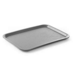 Rechteckiges Tablett Fast Food - Kleinmodell 265 x 345 mm - Grau