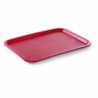 Rechthoekig dienblad voor fastfood - Groot model 450 x 350 mm - Rood- Rood