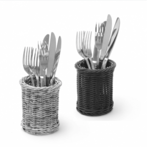 Round Cutlery Basket - Gray