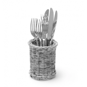 Round Cutlery Basket - Gray