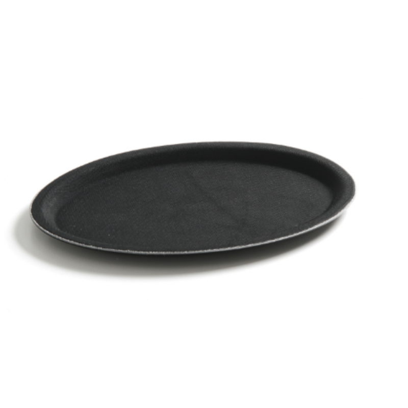 Serviertablett Fast Food Oval - Schwarz