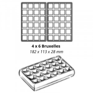 Professioneel wafelijzer met 90° opening - 4 x 6 Brussel