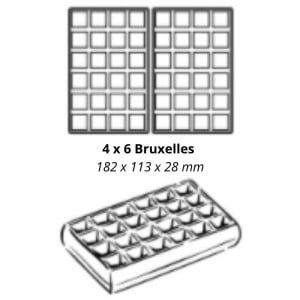 Professionelles Waffeleisen mit 90 ° Öffnung - 4 x 6 Brüssel