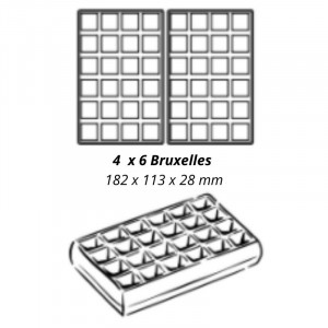 Professional Waffle Maker with 180° Opening - 4 x 6 Brussels