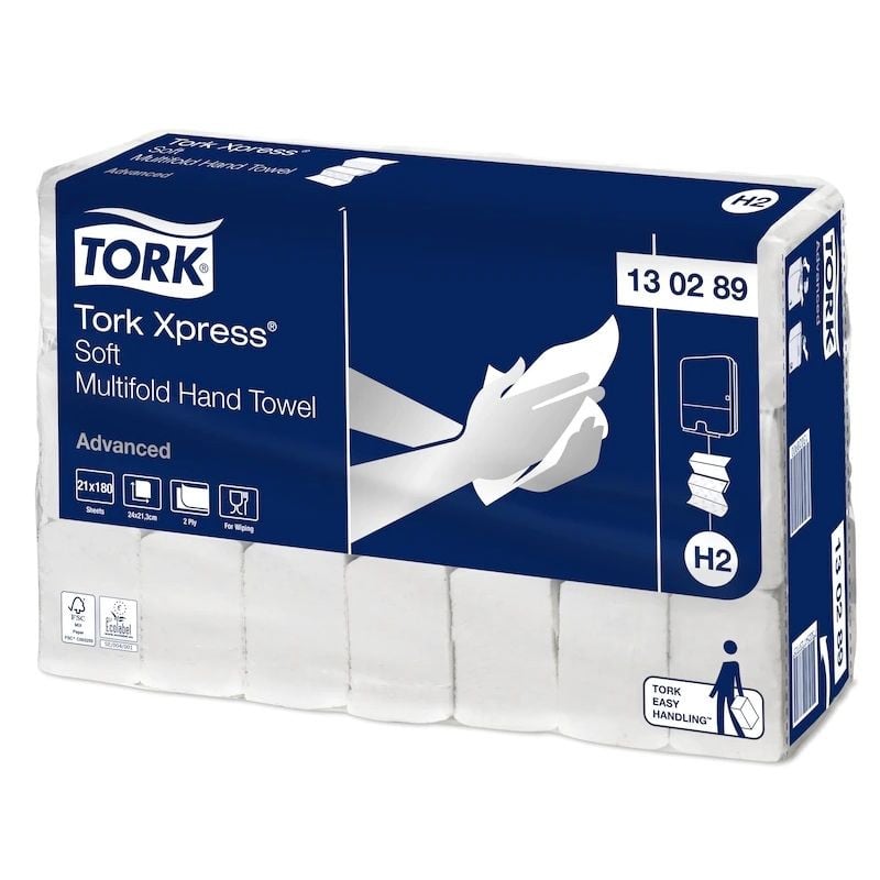 Essuie-Mains Interfoliés Doux Advanced Blanc - Tork Xpress®, Séchage Optimal & Hygiène Maximale