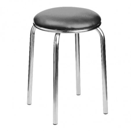 Tabouret en Inox Noir