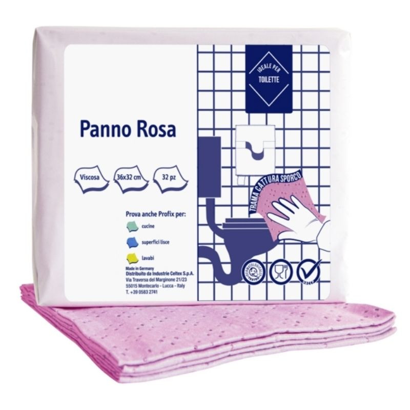 Mikrofaser-Tuch Rosa - 360 x 320 mm - Packung mit 32