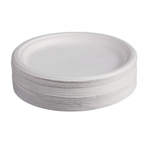 Ronde Borden van Bagasse - 26,1 cm - Set van 50 - FourniResto