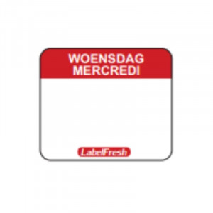 Traceerbaarheidslabel FreshEasy - Woensdag - 30 x 25 mm - Pak van 1000 - LabelFresh