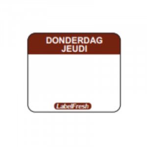 Traceerbaarheidslabel FreshEasy - Donderdag - 30 x 25 mm - Pak van 1000 - LabelFresh