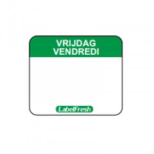 Etiket voor Traceerbaarheid Label FreshEasy - Vrijdag - 30 x 25 mm - Pak van 1000 - LabelFresh