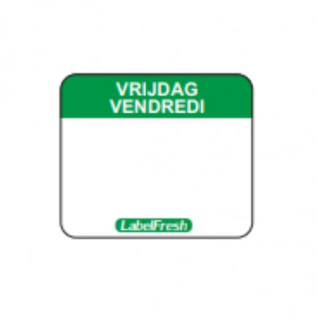 Etiket voor Traceerbaarheid Label FreshEasy - Vrijdag - 30 x 25 mm - Pak van 1000 - LabelFresh