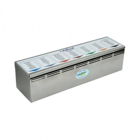 7 Days Stainless Steel Dispenser - 140 x 160 x 400 mm - LabelFresh