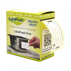 Rückverfolgbarkeitsetiketten - LabelFresh Soluble - 70 x 40 mm - Packung mit 250 - LabelFresh