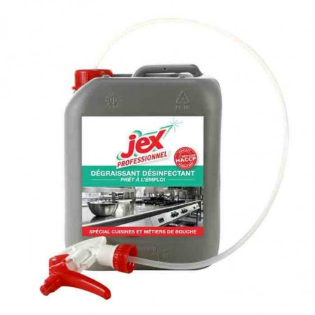 Entfetter Desinfektionsmittel mit Pistole - 5 L - Jex