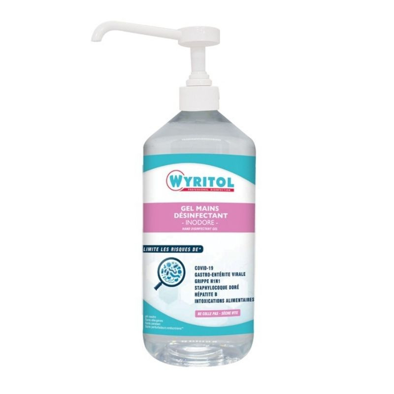 Handdesinfecterend gel - Pompfles - 1 L - Wyritol