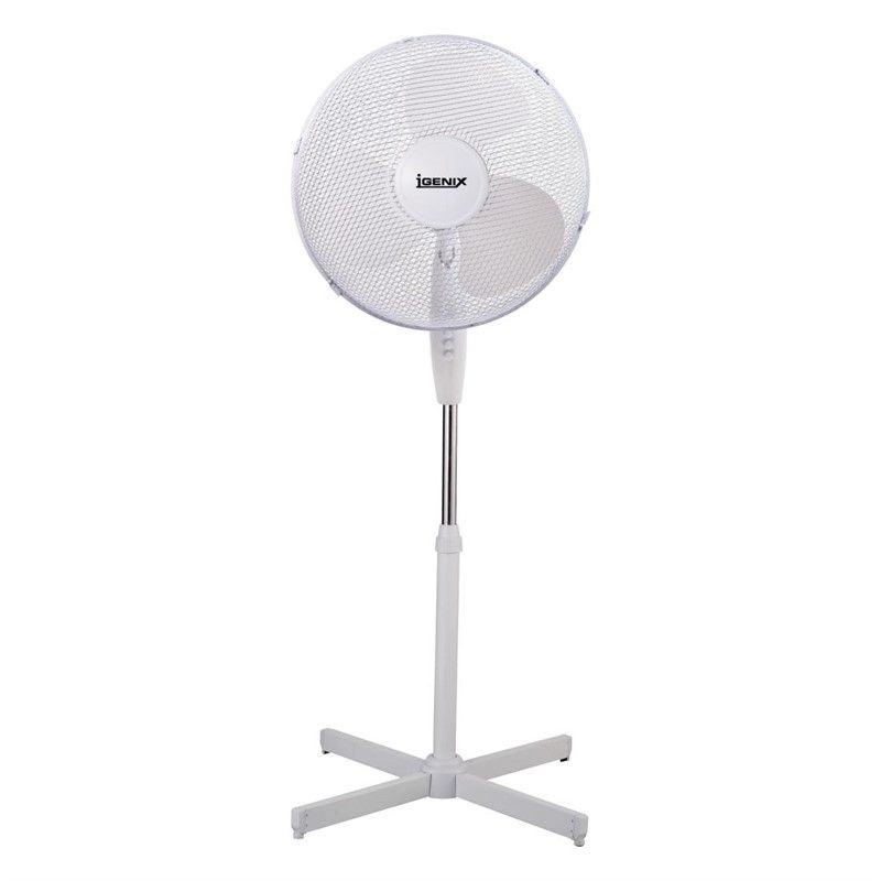 Staande witte oscillerende ventilator 406mm - FourniResto - Fourniresto