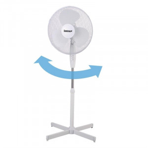 Staande witte oscillerende ventilator 406mm - FourniResto - Fourniresto