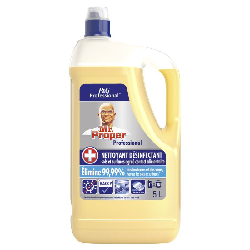 Reinigings- en desinfectiemiddel voor vloeren en oppervlakken Citroen - 5 L - Mr. Proper
