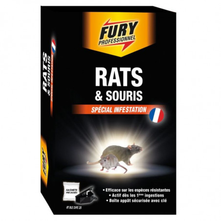 Lokaasdoos met eenmalige zakjes voor ratten en muizen - Set van 6 - FURY
