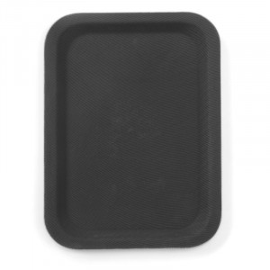 Rechteckiges Tablett aus Glasfaser - Schwarz - Euronorm - Marke HENDI