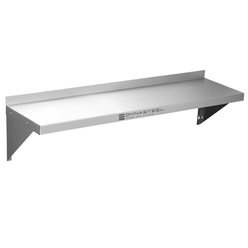 Wandplank Roestvrij Staal 1200x300mm Dynasteel - Professionele Kwaliteit