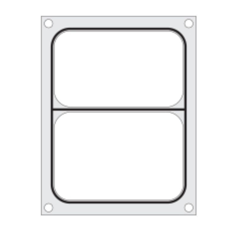 Dichtungsmatrix für manuelle Versiegelungsmaschine - 2 Fächer - Hendi