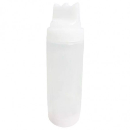Fles met 3 plastic schenktuiten - 600 ml - Ideaal voor horecagelegenheden