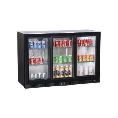 Compact Refrigerated Back Bar with 3 glass doors