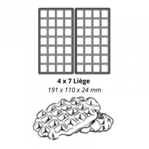 Professional Waffle Maker with 90° Opening - 4 x 7 Liège - Krampouz